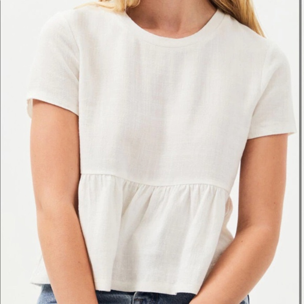 Pacsun white babydoll tee